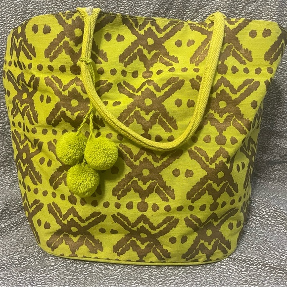 Green and Gold Mudpie Tote Bag - Picture 1 of 6